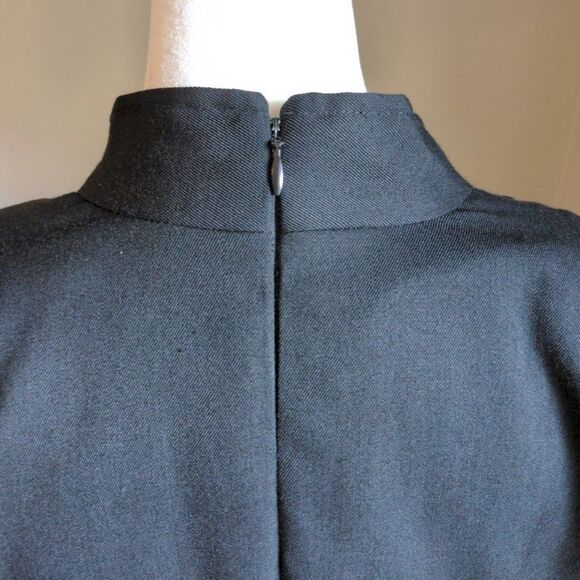 Vintage 80s/90s PSI by Alvin Bell Dress LBD Black Fitted Pockets Cocktail Size 8 - Picture 9 of 12
